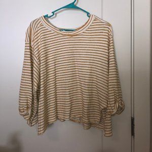 Yellow and White Striped shirt